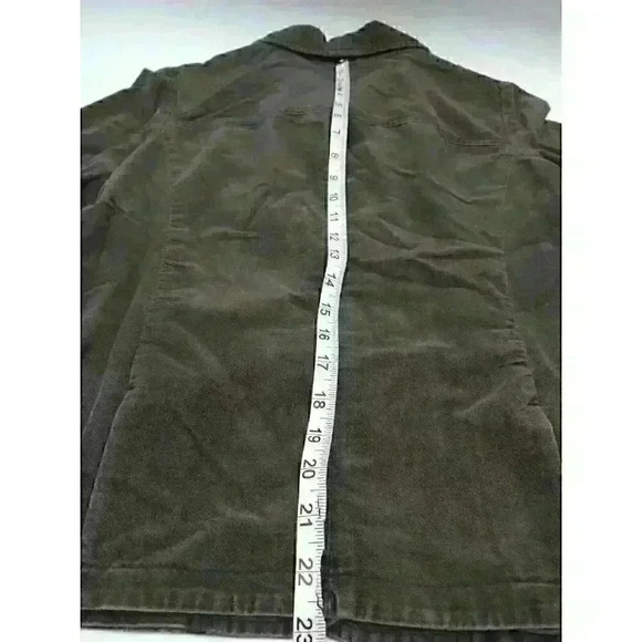 J Jill Womens Jacket XS Brown Elbow Patches Buttons 100% Cotton - Picture 9 of 9
